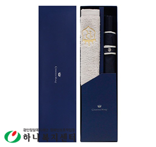 우산 타올 세트_CM2단 폰지바이어스+로얄클래스R60 2P콤보세트, 수건, 타월